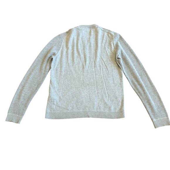 Ted Baker London Grey Pullover Sweater Stretch Ribbed Trim Crew Neck Size Large - Picture 7 of 12